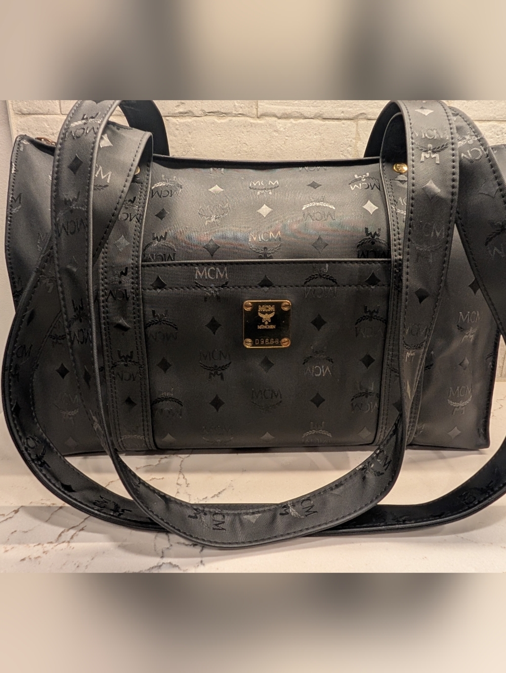 MCM Vintage Visetos Shopper Tote - EUC - Black 15x10x5 Inches - Picture 8 of 16